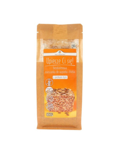Mieszanka do wypieku chleba bezglutenowego z dynią - 500g - Pięć Przemian