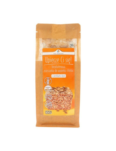 Mieszanka do wypieku chleba bezglutenowego z dynią - 500g - Pięć Przemian