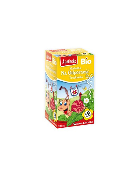 Herbatka dla dzieci na odporność truskawka bio - 40g 20x2g - Apotheke