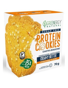 Ciastka proteinowe o smaku maślanym bez cukru 2 sztuki - 70g - Greenergy