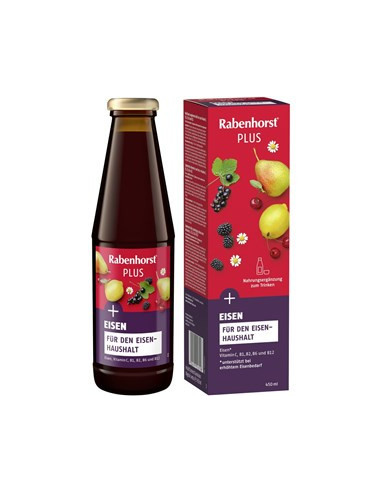 Napój owocowo-ziołowy z żelazem i witaminami Bio - 450ml - Rabenhorst