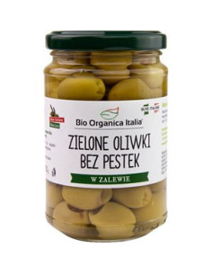 Oliwki zielone w zalewie bez pestek Bio - 280g(160g) - Bio Organica Italia