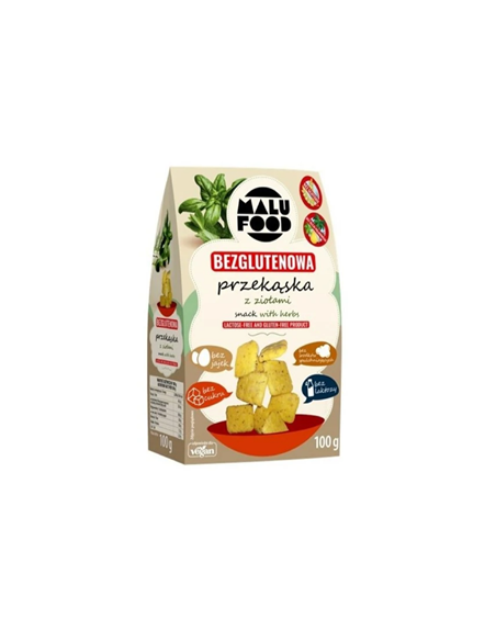 Bezglutenowa przekąska z ziołami  - 100g - Malu Food
