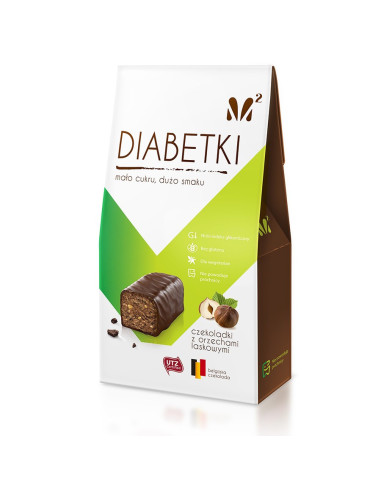 Diabetki Czekoladki Orzech Laskowy i Włoski - 100g - Alma Bonbons