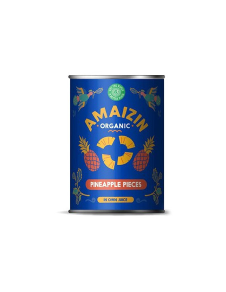Ananas w kawałkach w sosie własnym - 400g - Amaizin