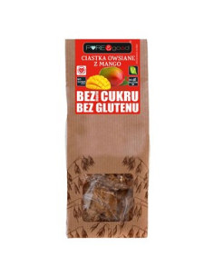 Ciastka owsiane z mango bez cukru bezglutenowe Bio - 150g - Puregood