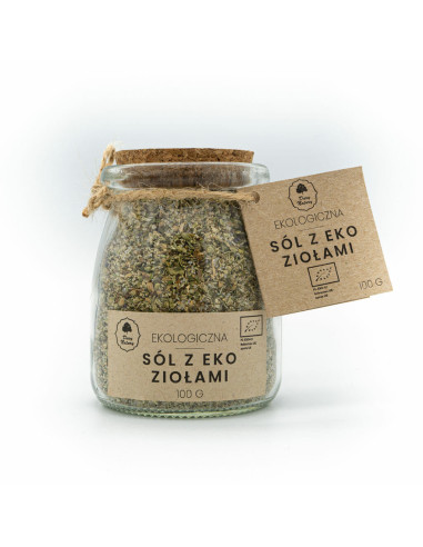 Sól z eko ziołami w słoiczku - 100g - Dary Natury
