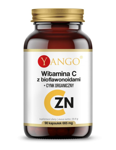 Witamina C z bioflawonoidami + cynk organiczny - 90kaps - Yango