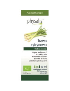 Olejek eteryczny trawa cytrynowa (lemongrass) - 10 ml - Physalis