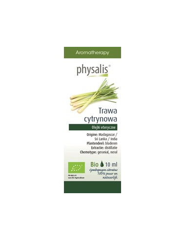 Olejek eteryczny trawa cytrynowa (lemongrass) - 10 ml - Physalis