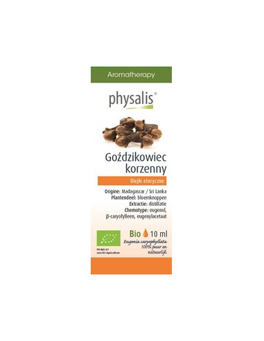 Olejek eteryczny goździkowiec korzenny (kruidnagel) bio - 10ml - Physalis