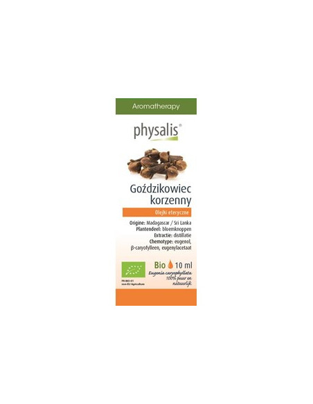 Olejek eteryczny goździkowiec korzenny (kruidnagel) bio - 10ml - Physalis