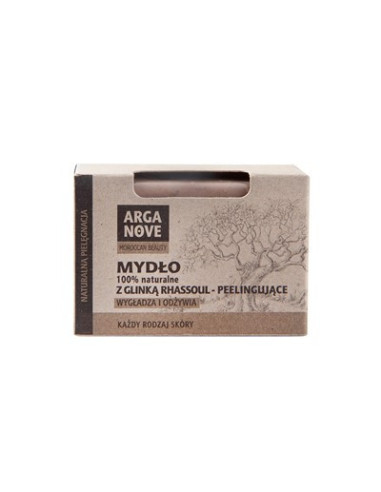 Peelingujące mydło arganowe z glinką Rhassoul - 100g - Maroko Produkt