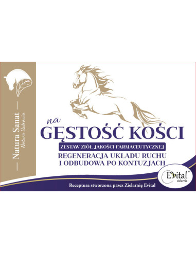 Na GĘSTOŚĆ KOŚCI zestaw ziół dla koni - 500g - Natura Sanat