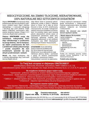 Olejowy OPATRUNEK  - 2L - Natura Sanat