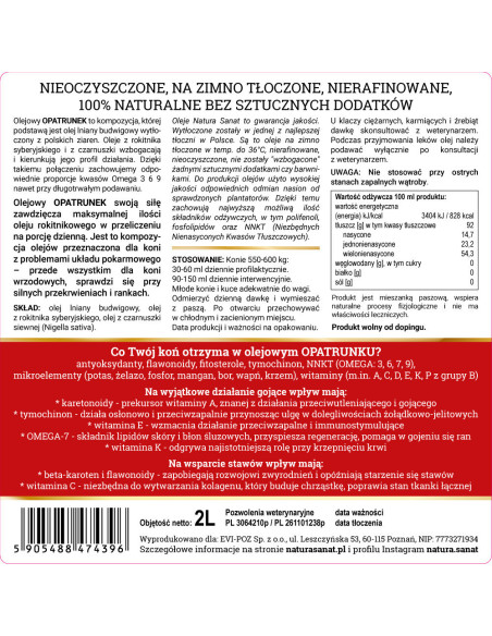 Olejowy OPATRUNEK  - 2L - Natura Sanat