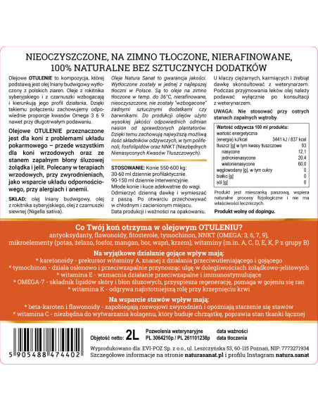 Olejowe OTULENIE - 2L - Natura Sanat