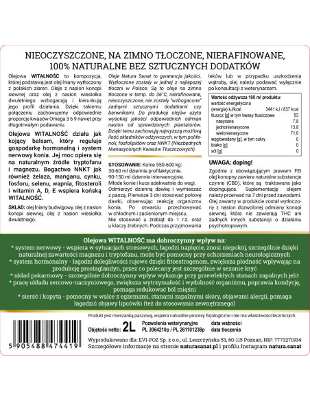 Olejowa WITALNOŚĆ - 2L - Natura Sanat