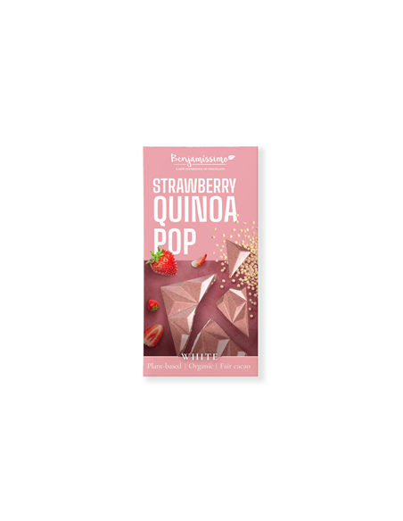 Tabliczka kakao truskawka quinoa bezglutenowa Bio - 60 g - Benjamissimo