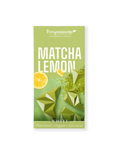 Tabliczka kakaowa herbata Matcha cytryna bezglutenowa Bio - 60g - Benjamissimo