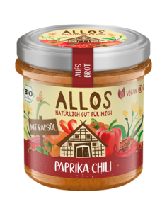 Pasta kremowa z papryką i chili bezglutenowa Bio - 140g - Allos