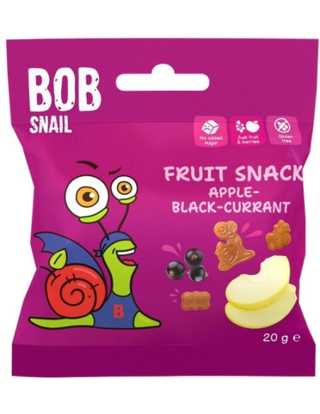 Przekąska jabłko czarna poczeczka żelki - 20g - Bob Snail