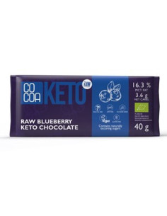 Czekolada keto z jagodami i olejem MCT bez cukru Bio - 40g - Cocoa