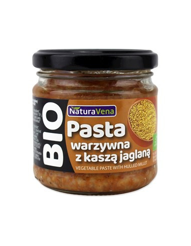 Pasta warzywna z kaszą jaglaną bio - 185g - Naturavena