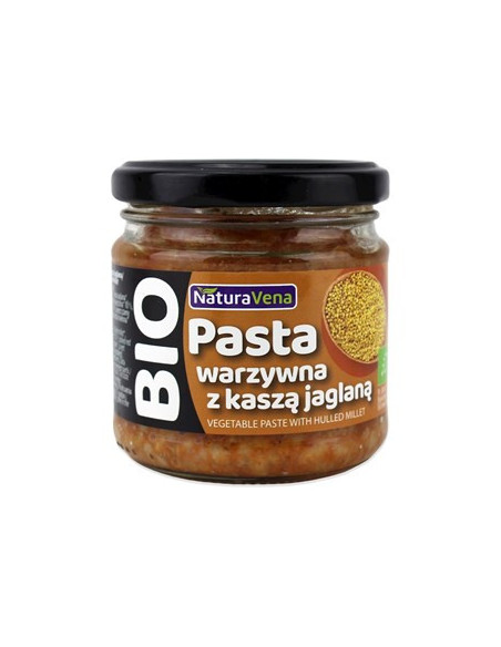 Pasta warzywna z kaszą jaglaną bio - 185g - Naturavena