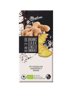 Czekolada gorzka z imbirem bio - 100g - Meybona