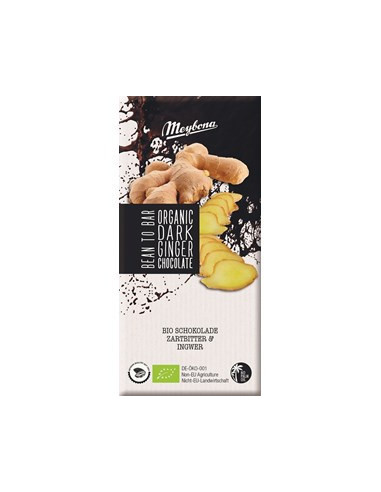 Czekolada gorzka z imbirem bio - 100g - Meybona