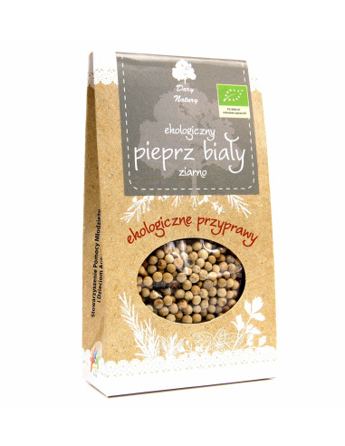 Pieprz biały ziarno eko - 30 g - Dary Natury
