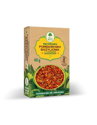 Przyprawa pomidorowo-bazyliowa z czosnkiem niedźwiedzim - 40g - Dary Natury