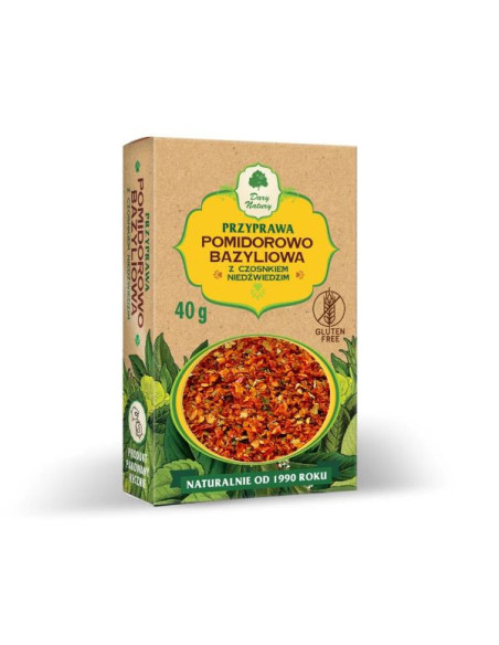 Przyprawa pomidorowo-bazyliowa z czosnkiem niedźwiedzim - 40g - Dary Natury