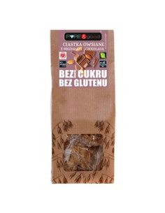 Ciastka oswiane z migdałami i czekoladą bez cukru bezglutenowe  - 150g - Puregood