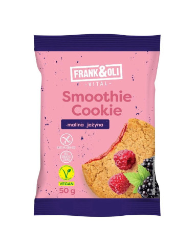 Ciastko owsiane z nadzieniem z malin i jeżyn - 50g - Frank & Oli
