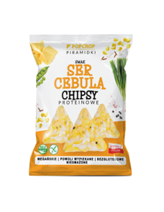 Chrupki Piramidki Proteinowe sera i cebuli bezglutenowe Bio - 60g - Popcrop