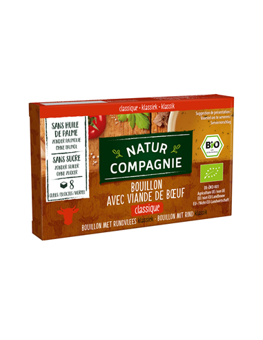 Kostki wołowe bez dodatku cukrów BIO 8 sztuk - 96g - Natur Compagnie