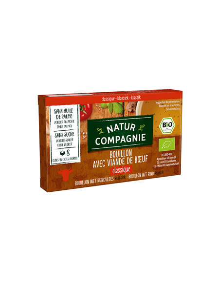 Kostki wołowe bez dodatku cukrów BIO 8 sztuk - 96g - Natur Compagnie