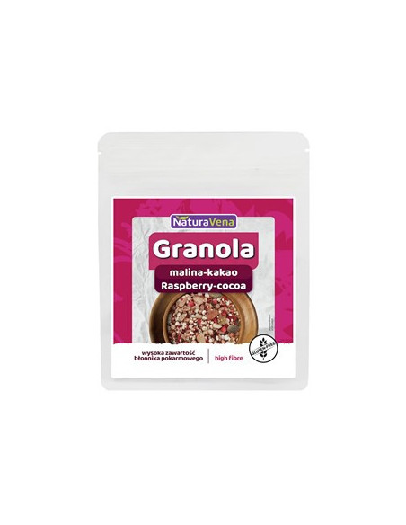 Granola malina-kakao bezglutenowa - 200g - Naturavena
