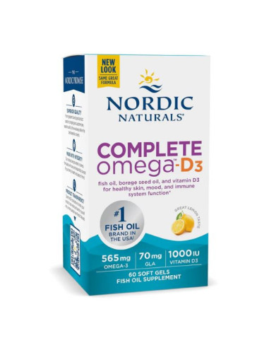 Omega-D3 Complete 565 mg Lemon - 60tab - Nordic Naturals
