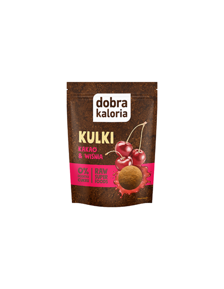 Kulki daktylowe kakao i wiśnia - 58g - Dobra Kaloria