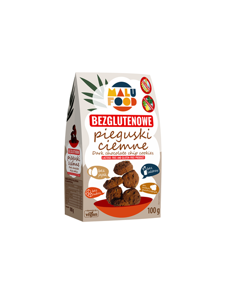 Ciastka pieguski ciemne bez cukru bezglutenowe - 100g - Malu Food