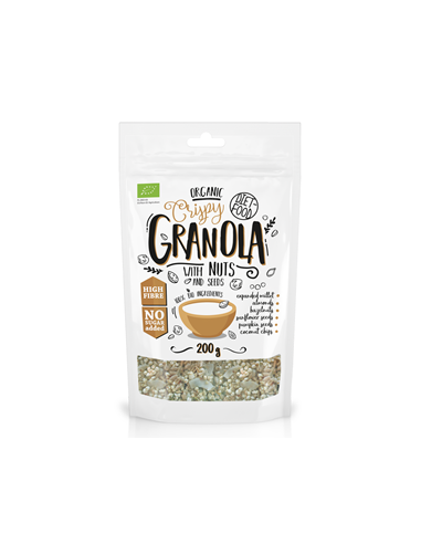 Granola orzechowa z orzechami laskowymi i migdałami Bio - 200g - Dietfood