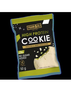 Ciastko proteinowe z pistacjami i białą czekoladą - 50g - Frank&Oli
