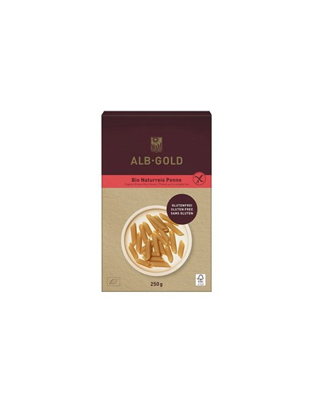 Makaron ryżowy razowy penne bezglutenowy BIO - 250g - ALB GOLD