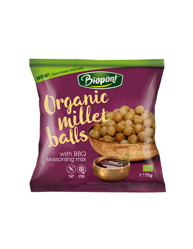 Chrupki jaglane barbecue bezglutenowe BIO - 75g - Biopont