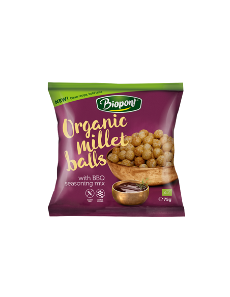 Chrupki jaglane barbecue bezglutenowe BIO - 75g - Biopont
